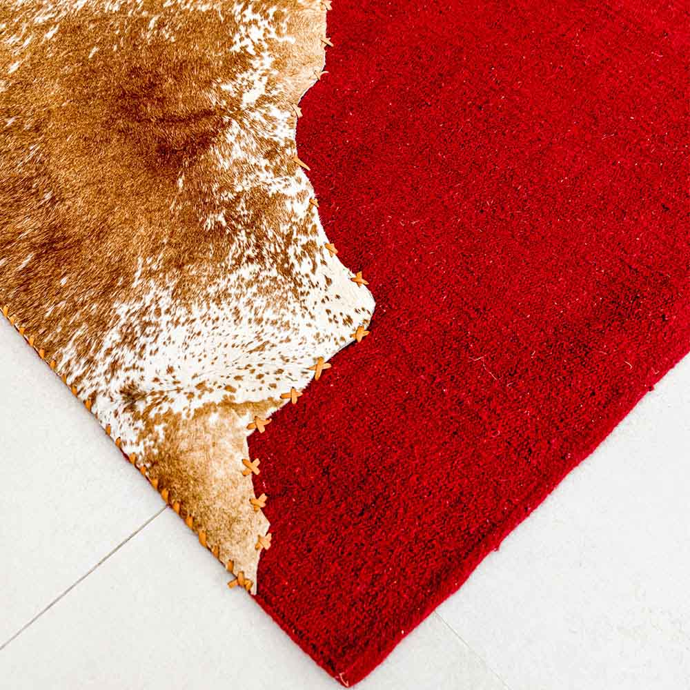 Aiida - Roma Leather Rug - Red
