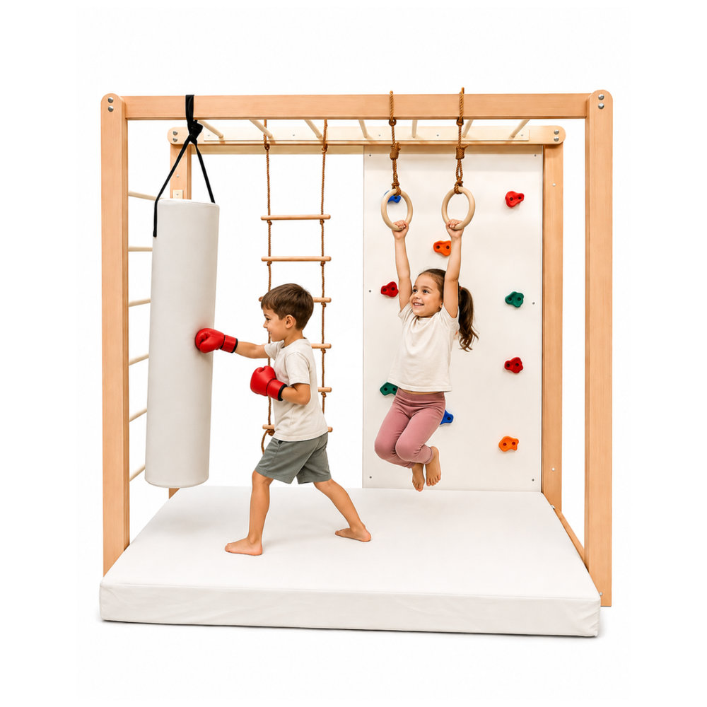 Home Decor - Monkey Bar With Climbing Wall Panel