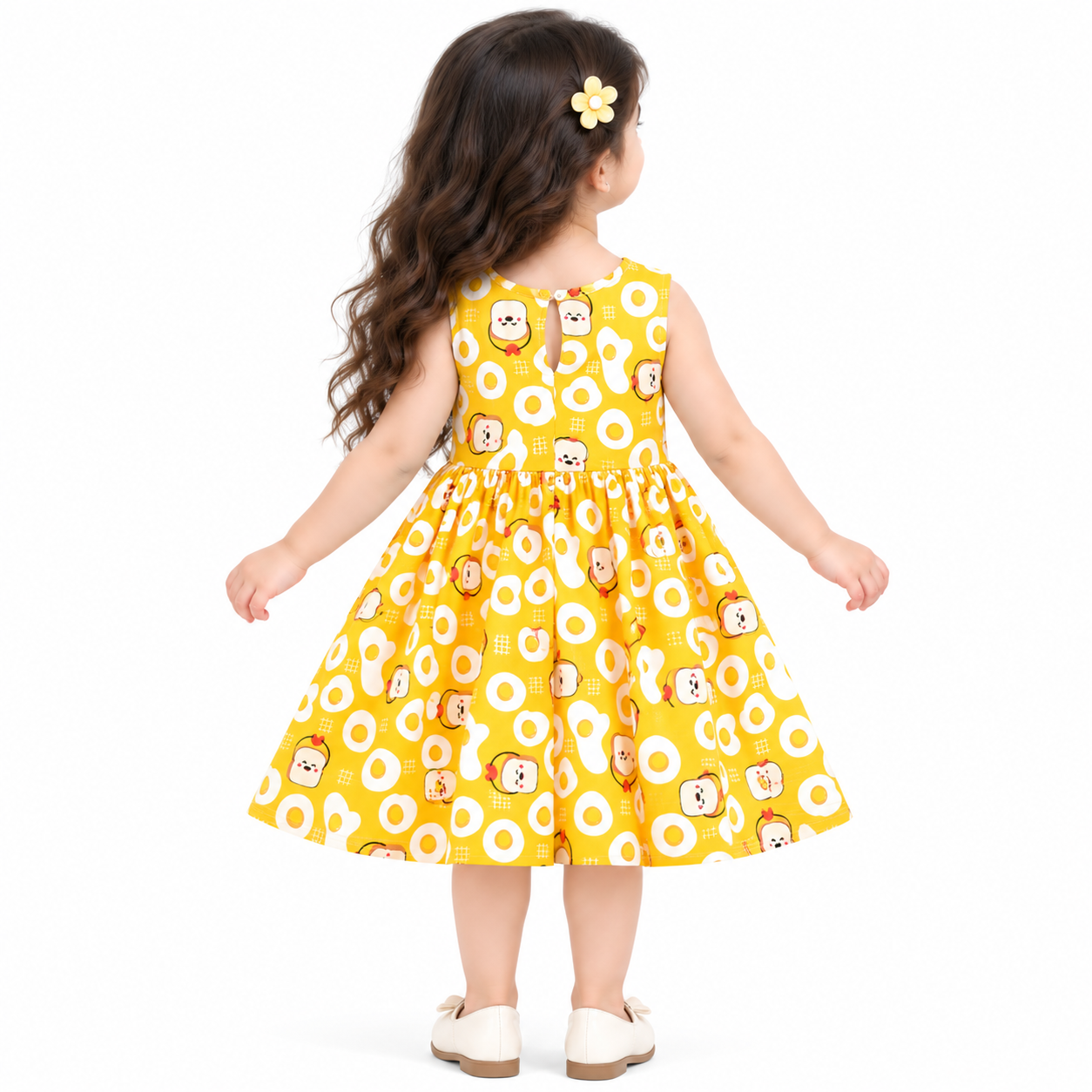 Lil Cloud Threads - Kids Playful Allover Character Art Dress - Multicolor