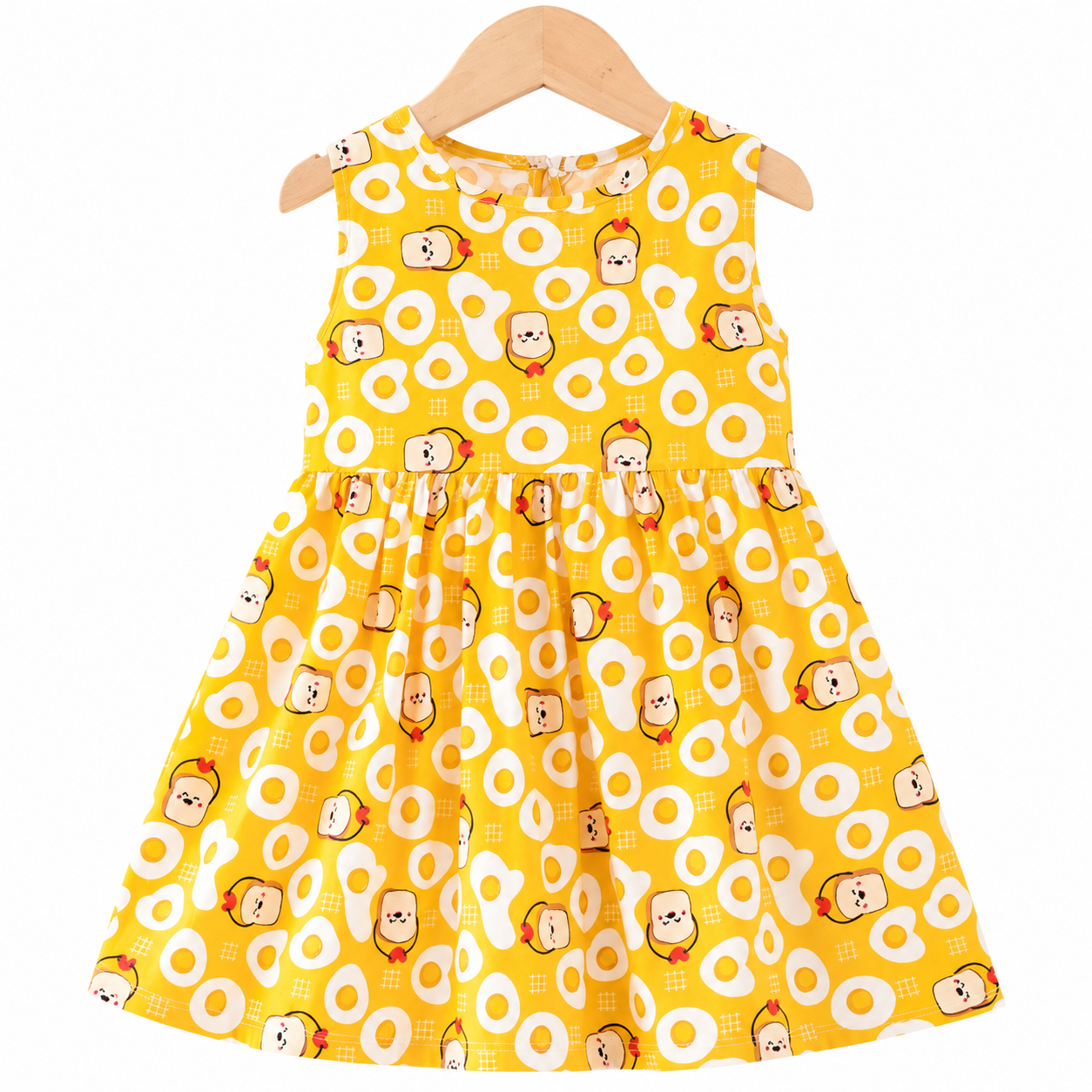 Lil Cloud Threads - Kids Playful Allover Character Art Dress - Multicolor