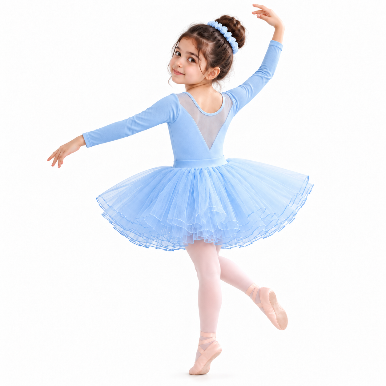 Lil Cloud Threads - Girls Ballet Tutu Dress With Layered Tulle Skirt