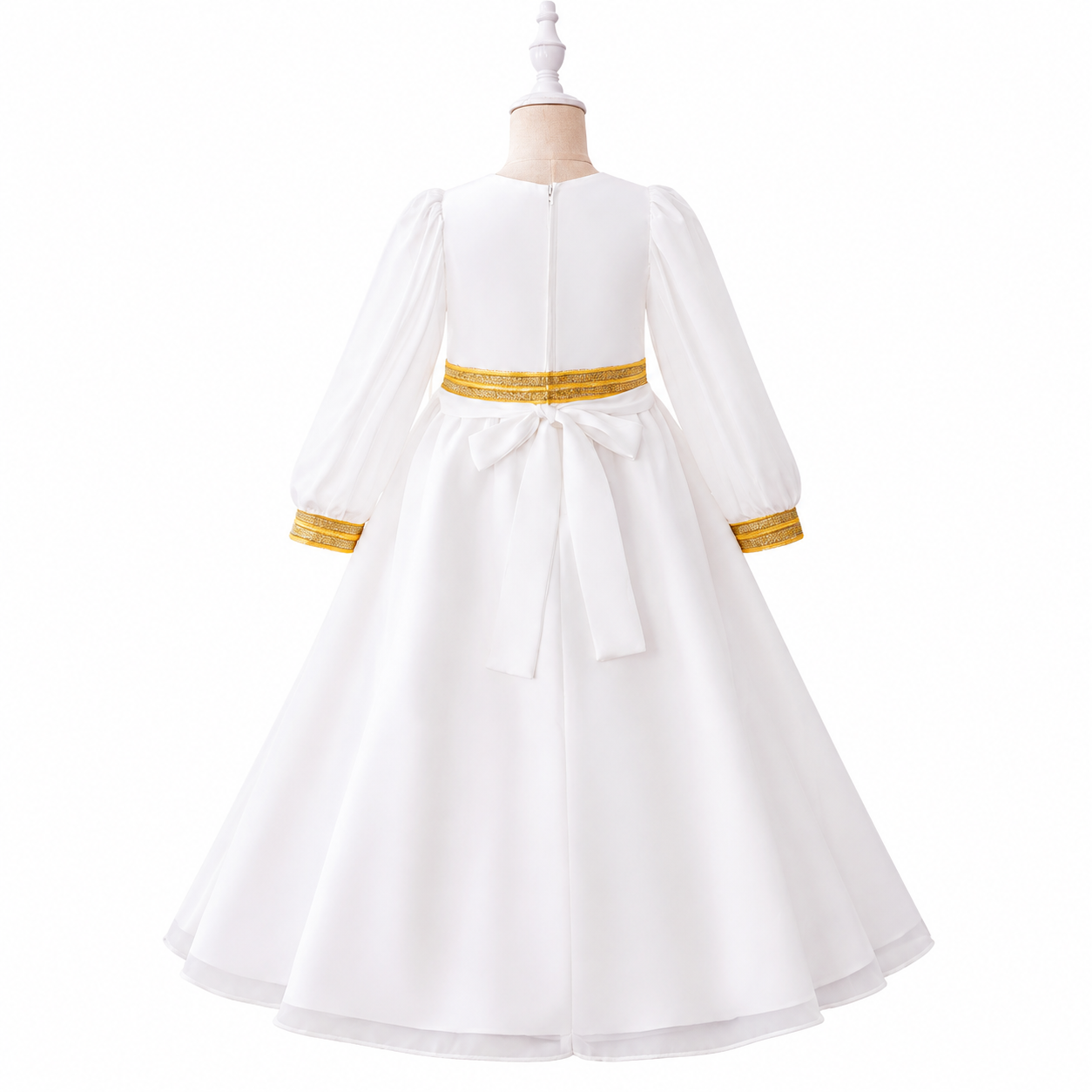 Lil Cloud Threads - Girl's Embroidered Long Sleeves Maxi Dress