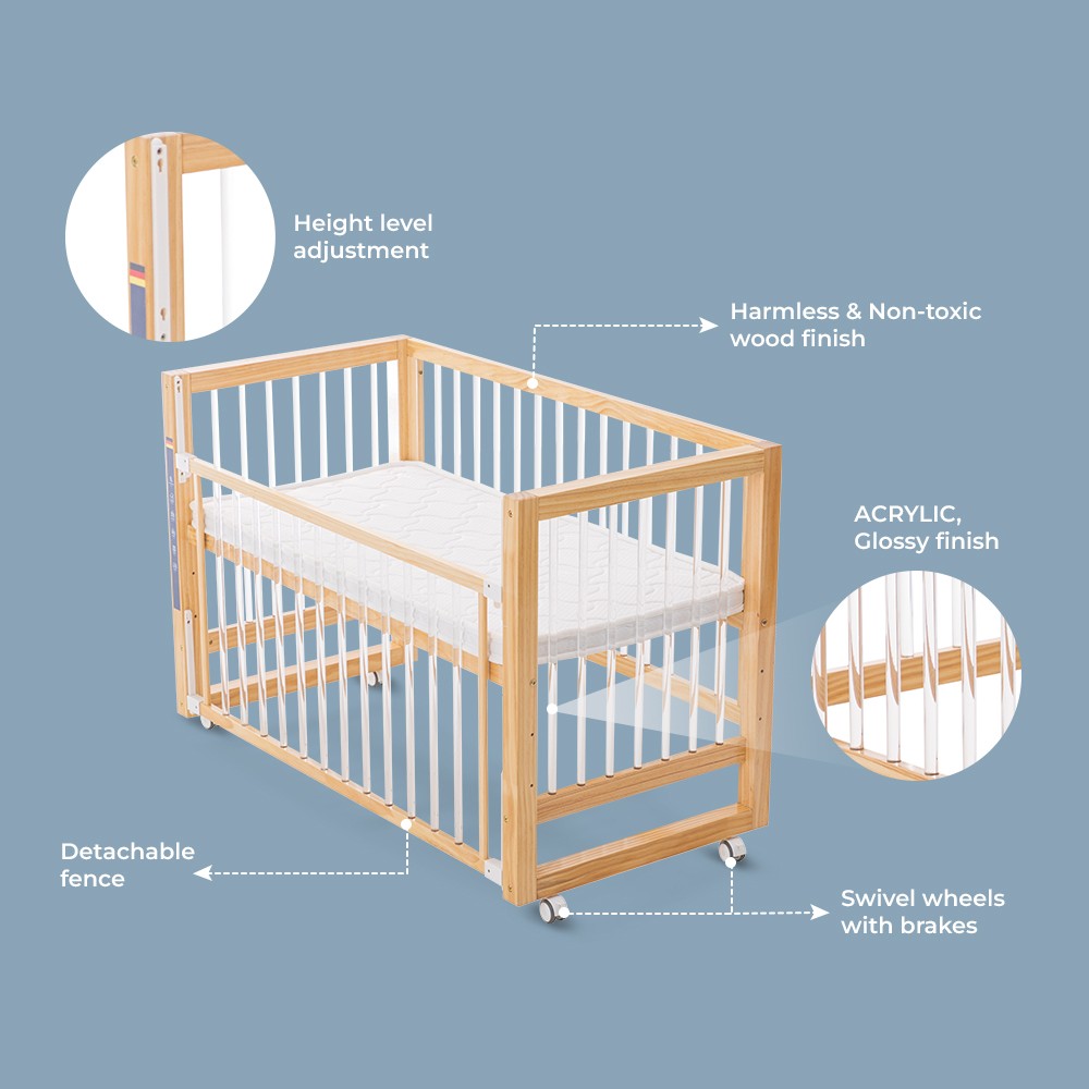 Teknum - Prism 4-In-1 Convertible Crib With Mattress