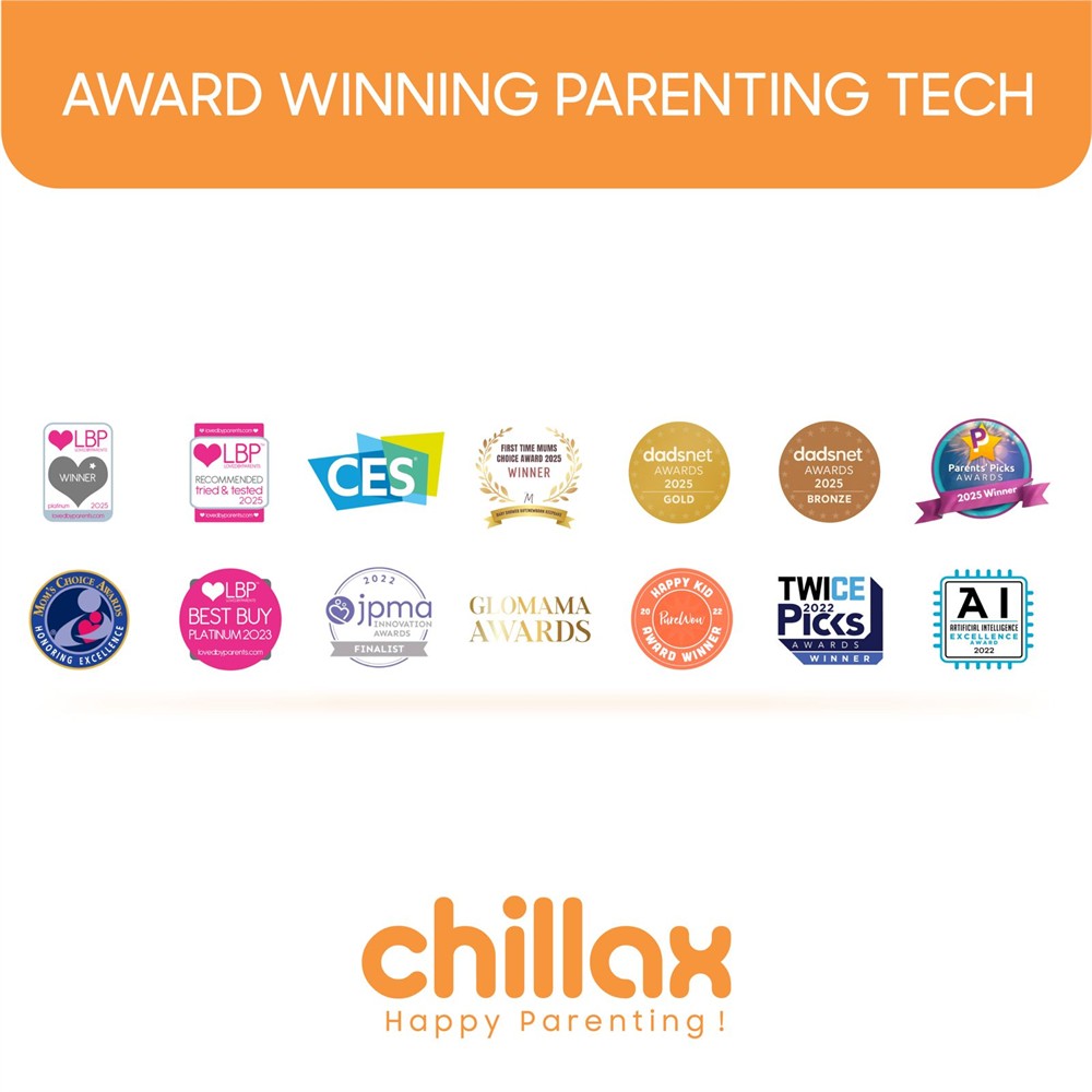 chillaxbaby Advanced Audio Baby Monitor With Nightlight, Temperature Sensor & Charging Pod - Cb360