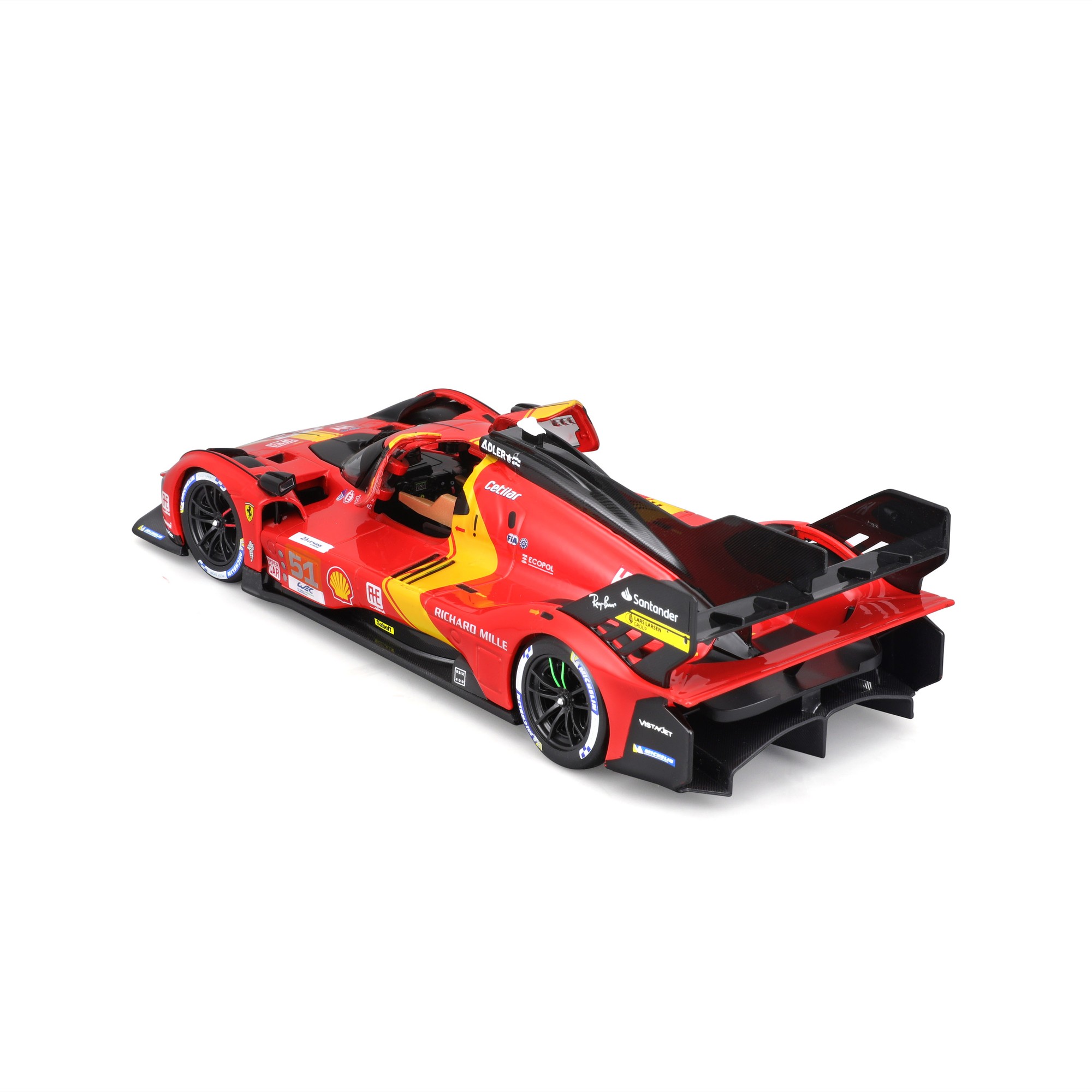 Bburago - 24H Le Mans Ferrari Racing 499P Die-Cast Hypercar - Red