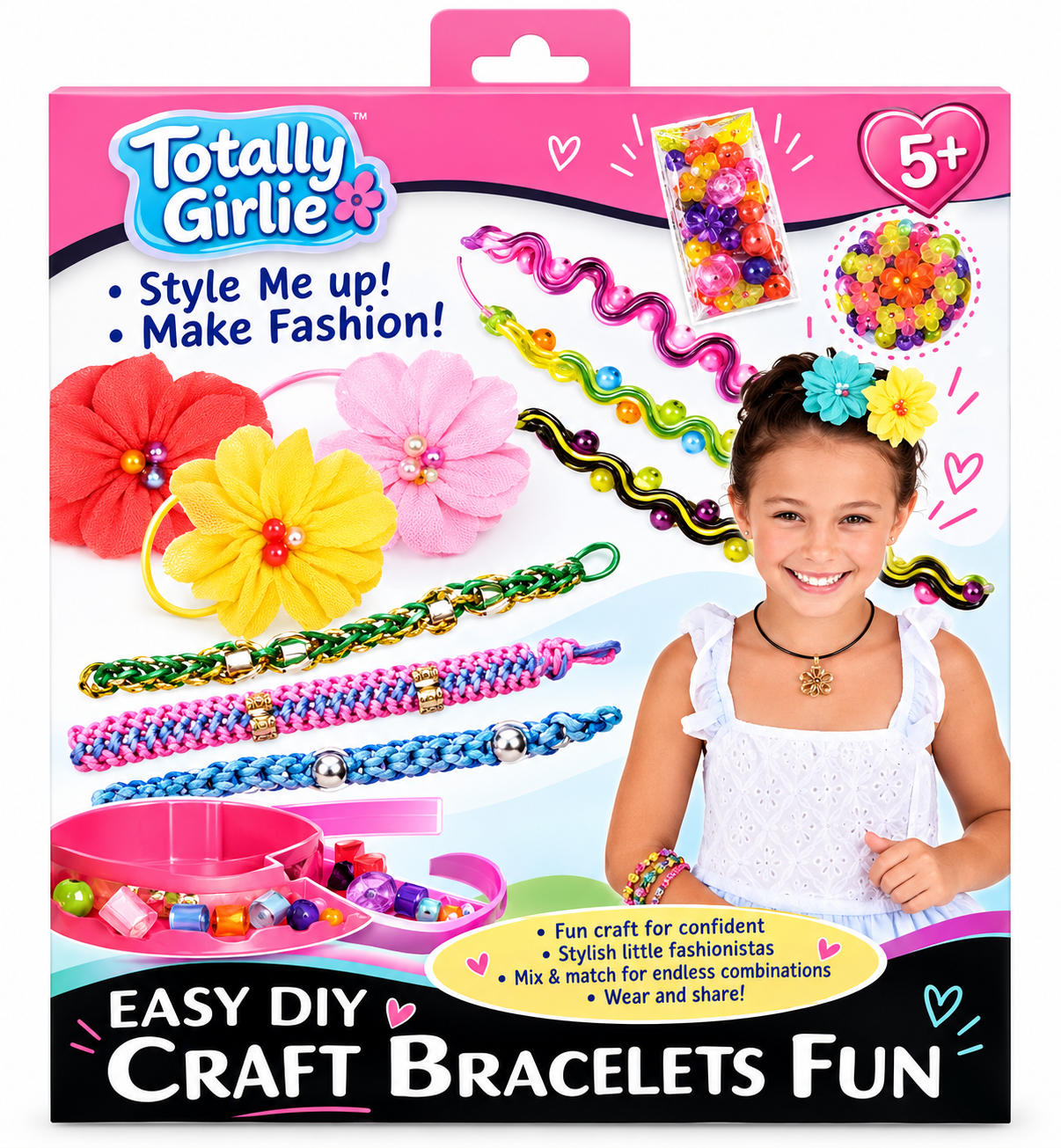 Totally Girlie - Easy DIY Craft Bracelets Fun - 6 Pcs