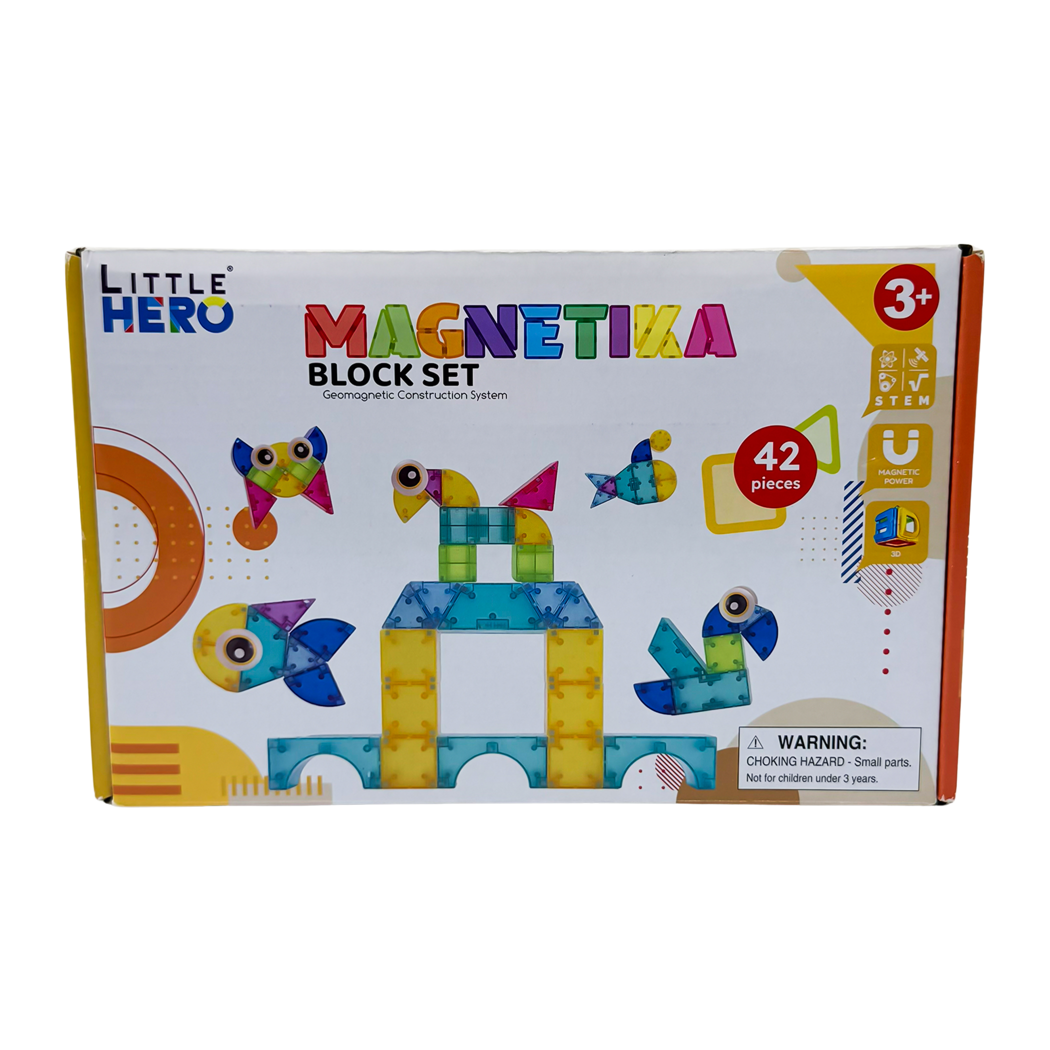 Little Hero - Magnetika Magnetic Blocks Set - 42 Pcs