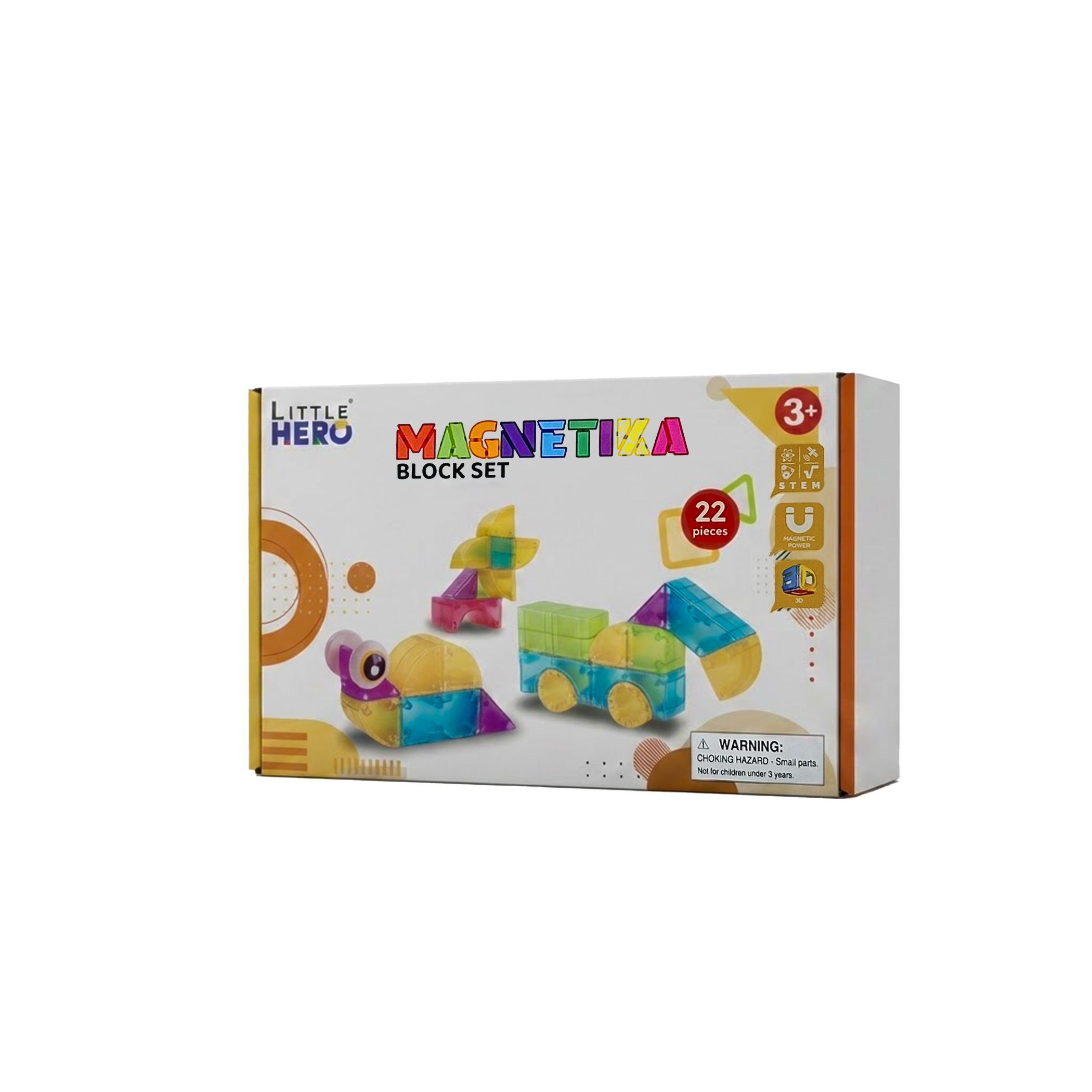 Little Hero - Magnetika Magnetic Blocks Set - 22 Pcs