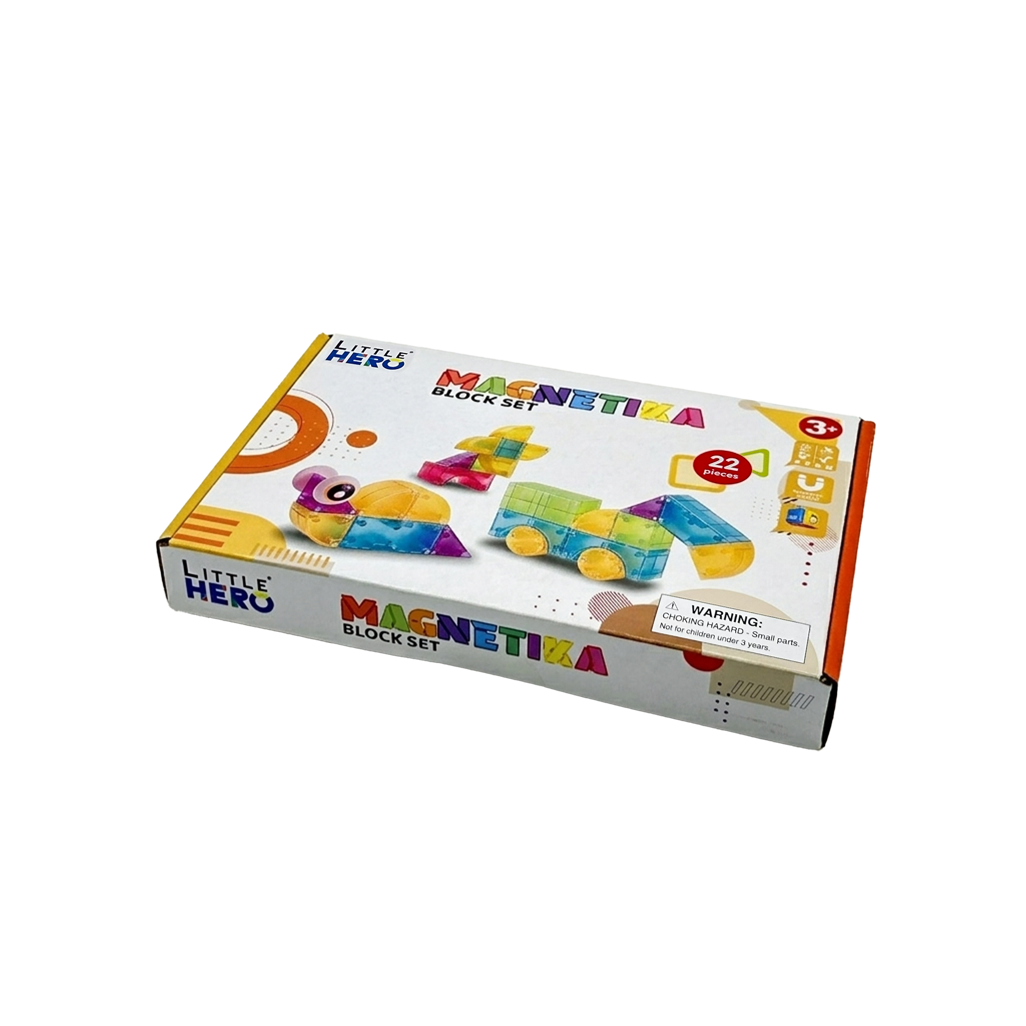 Little Hero - Magnetika Magnetic Blocks Set - 22 Pcs