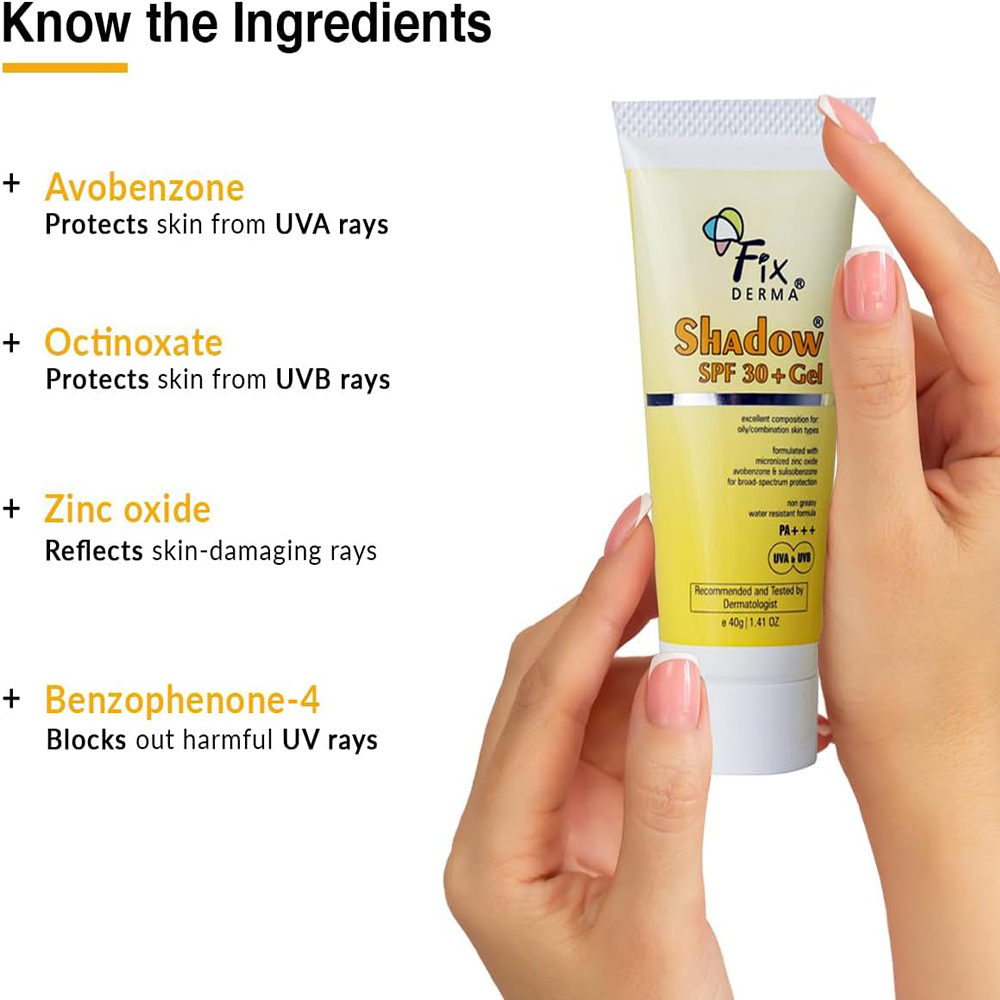 Fix Derma - Sunscreen Gel Shadow SPF 30 for Oily Skin - 40g