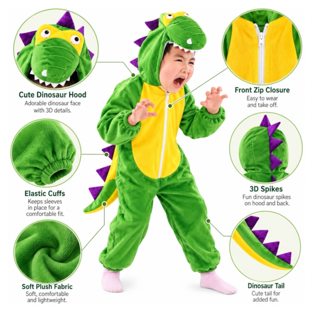 Doodle Kiddo - Dinosaur Costume for Kids