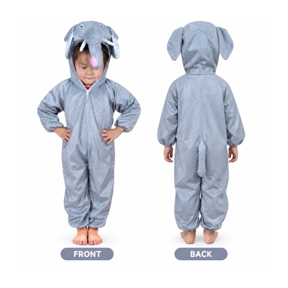 Doodle Kiddo - Fox Costume for Kids - Grey