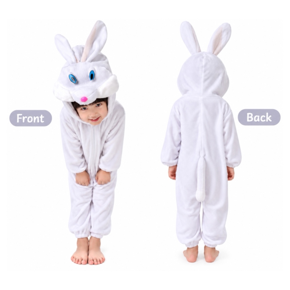 Doodle Kiddo - Rabbit Costume for Kids - White