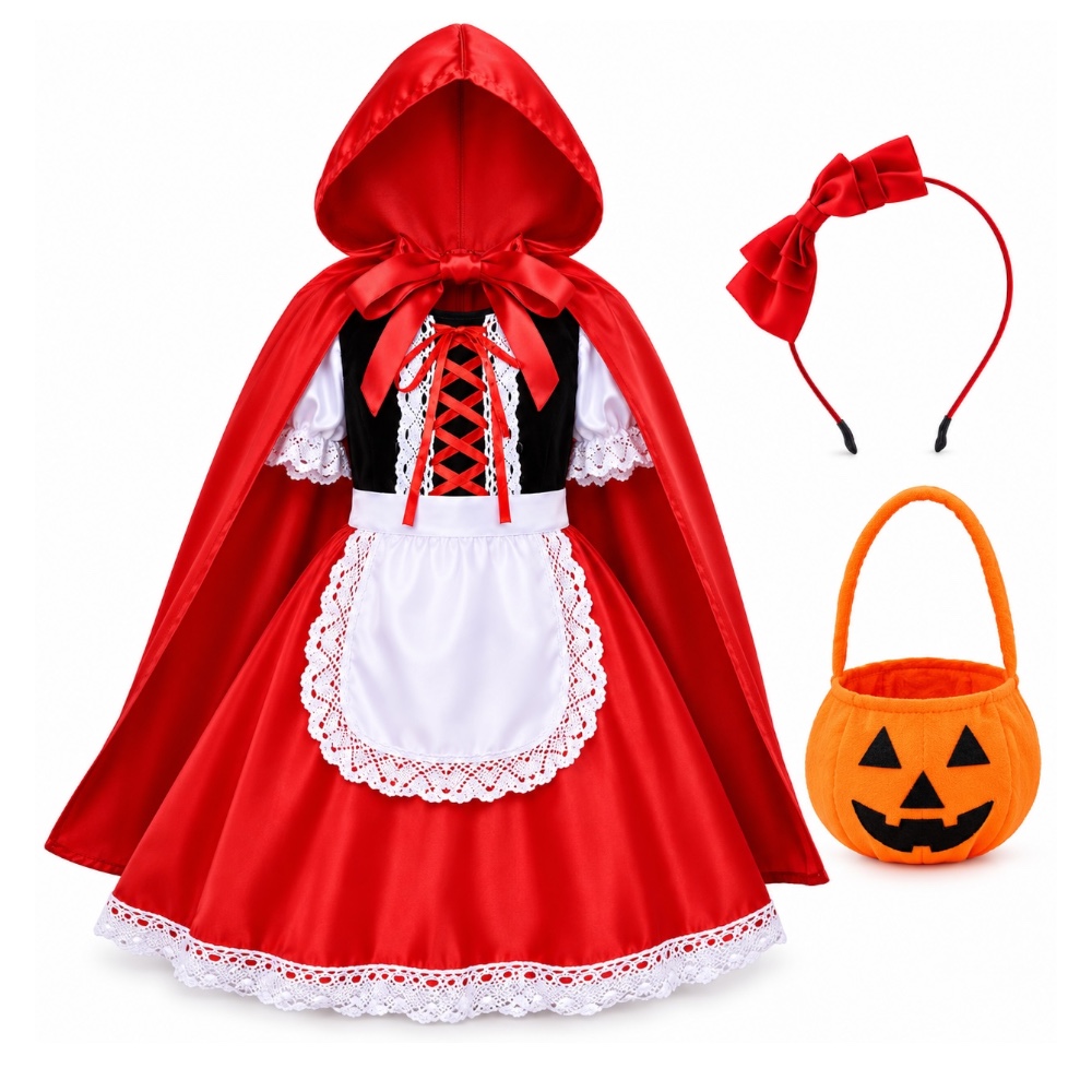 Doodle Kiddo - Red Riding Hood Halloween Costume for Girls