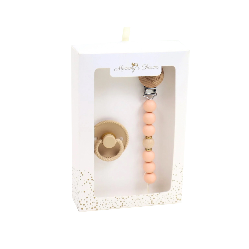 Mommy's Charms - Amber Frigg Pacifier With Clip - 2 Pcs - Orange