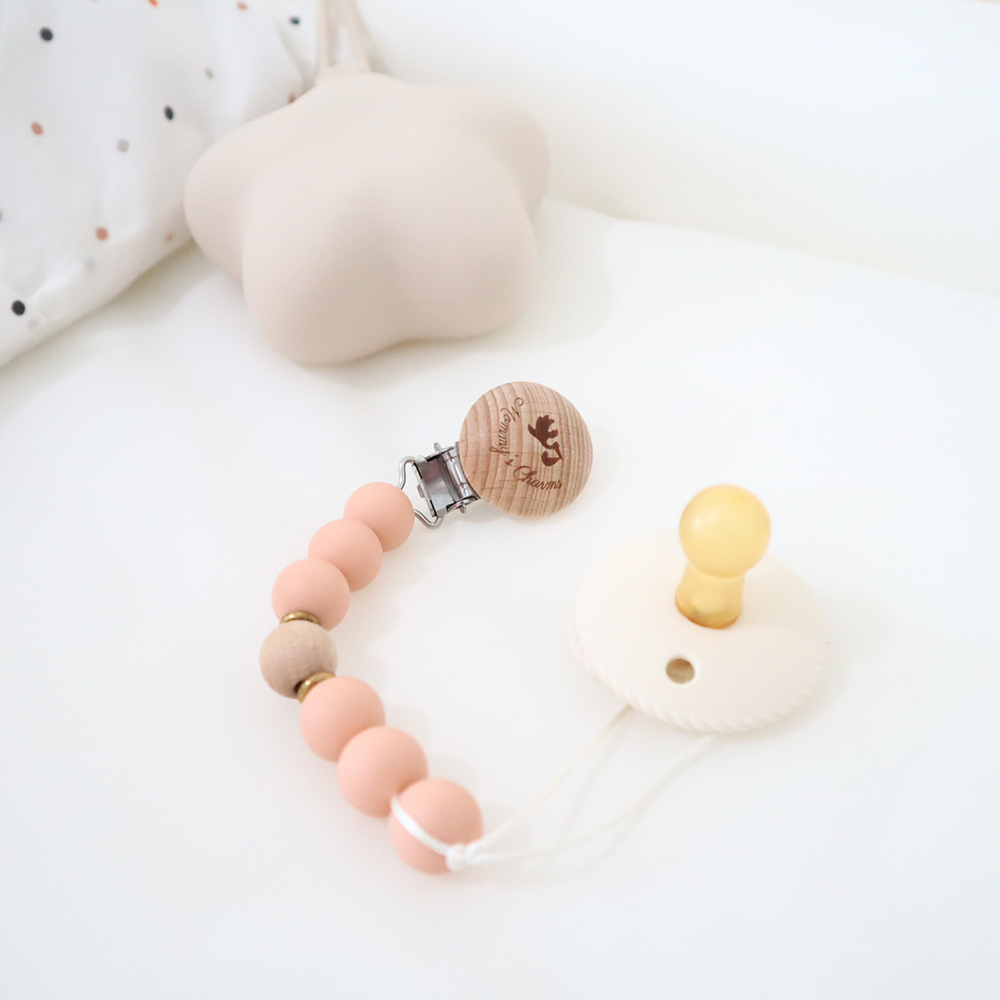 Mommy's Charms - Amber Frigg Pacifier With Clip - 2 Pcs - Orange