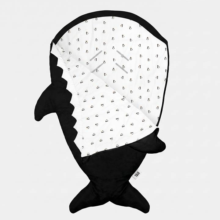 Baby Bites 2-in-1 Organic Cotton Shark Sleeping Bag and Stroller Footmuff for Toddlers