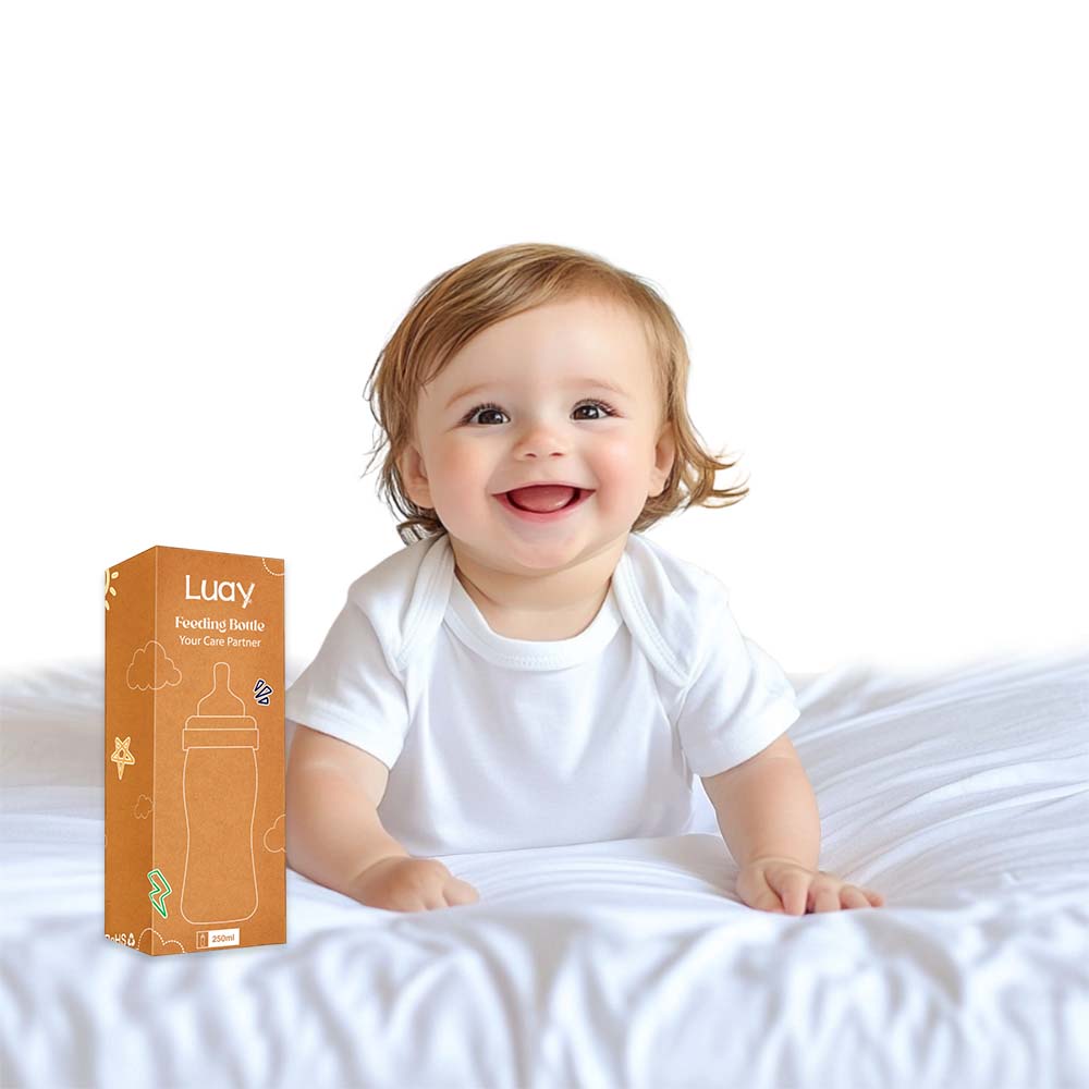 Luay - Baby Stainless Steel Feeding Bottle - Silver - 250 ml