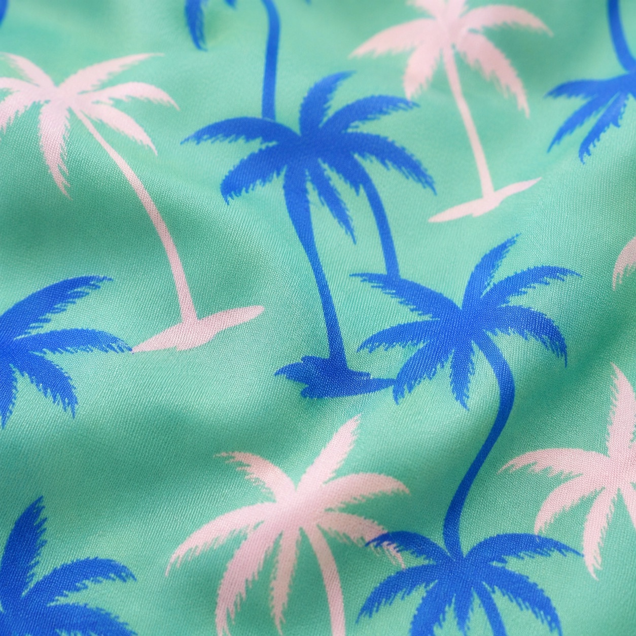 Tippy Toes - Boys Quick Dry Swim Shorts - Palm Tree Print - Green