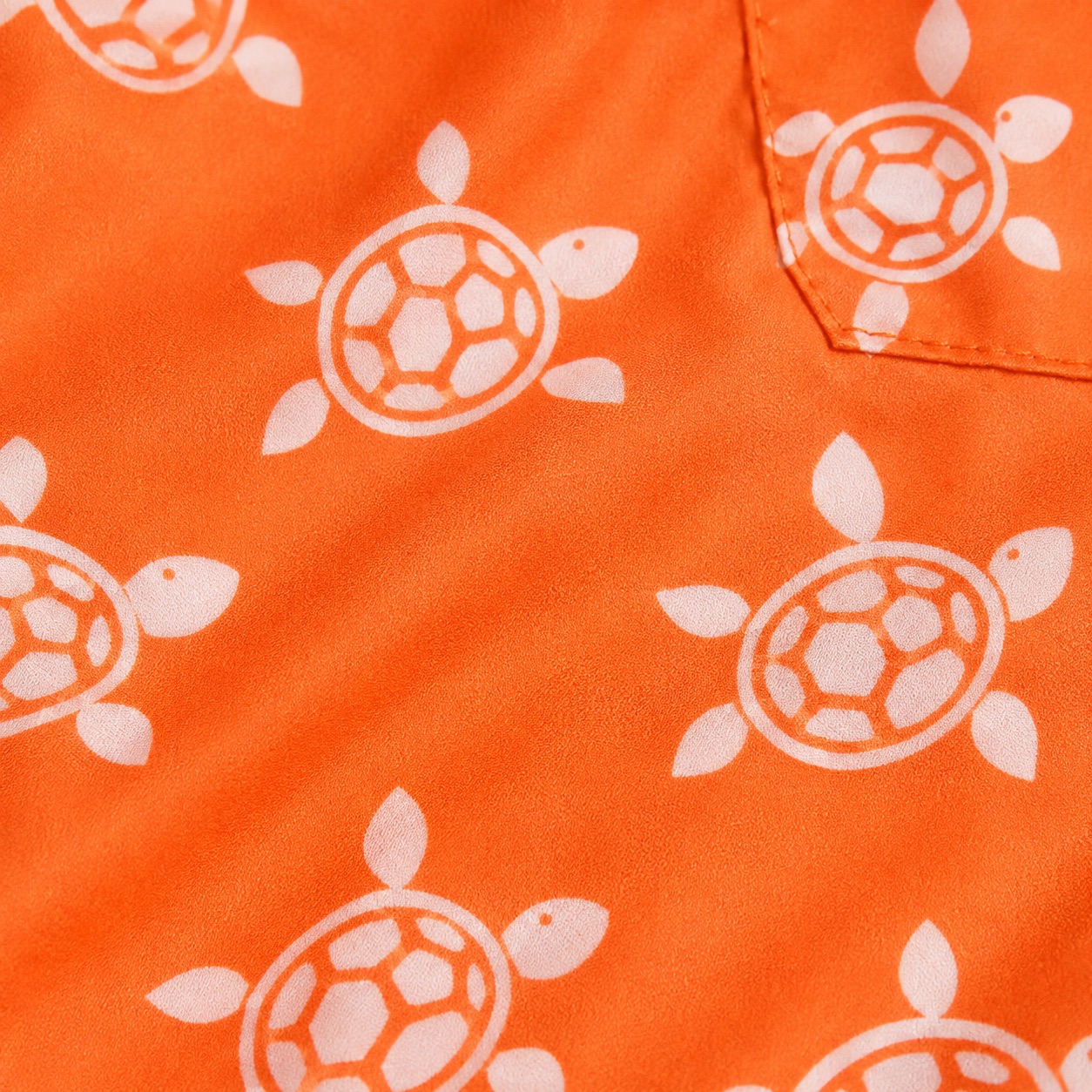 Tippy Toes - Boys Quick Dry Swim Shorts - Turtle Print - Orange