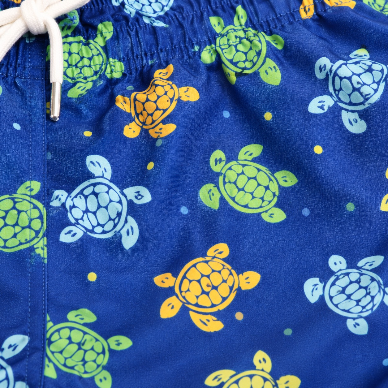 Tippy Toes - Boys Turtle Print Quick Dry Swim Shorts - Blue