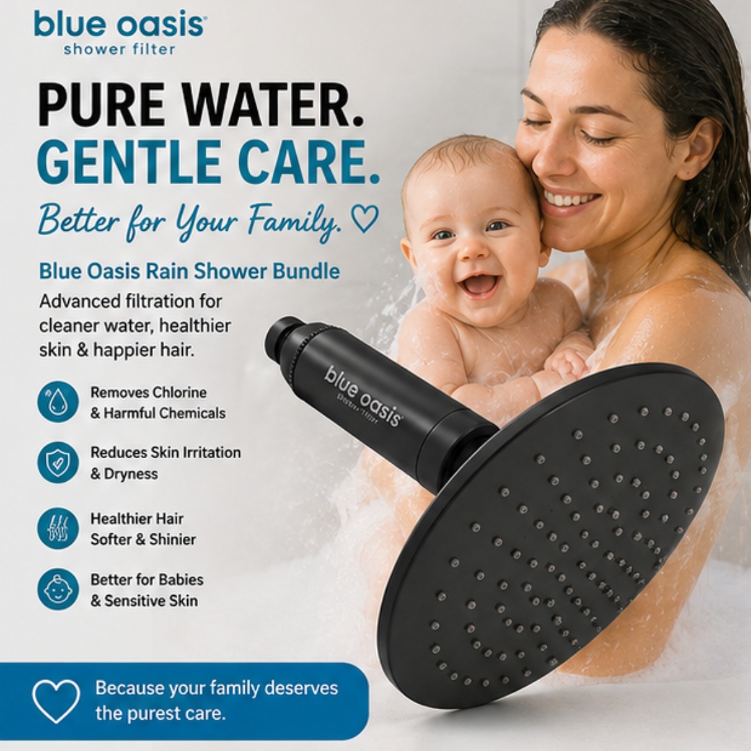 Blue Oasis Rain Shower Bundle (Black)