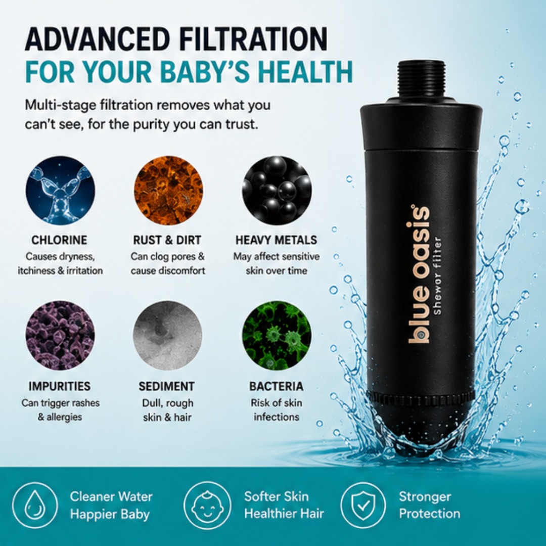 Blue Oasis Shower Filter  (Black)