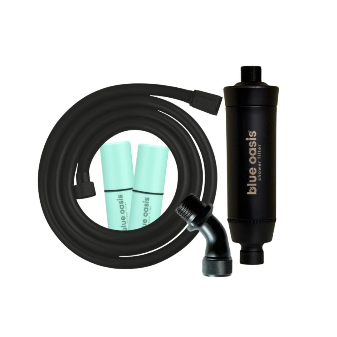 Blue Oasis  Shower Filter Bundle (Black)