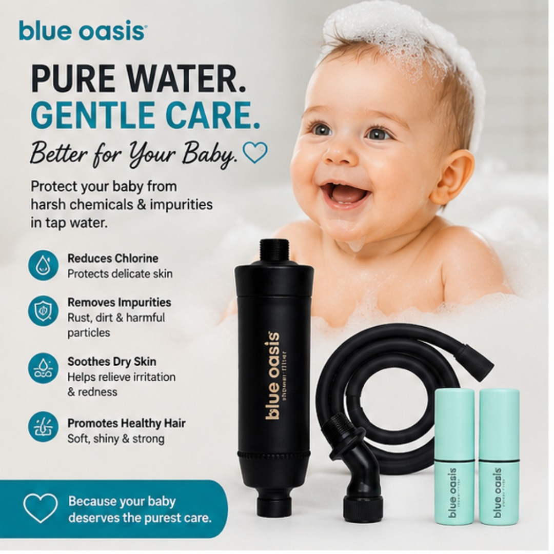 Blue Oasis  Shower Filter Bundle (Black)