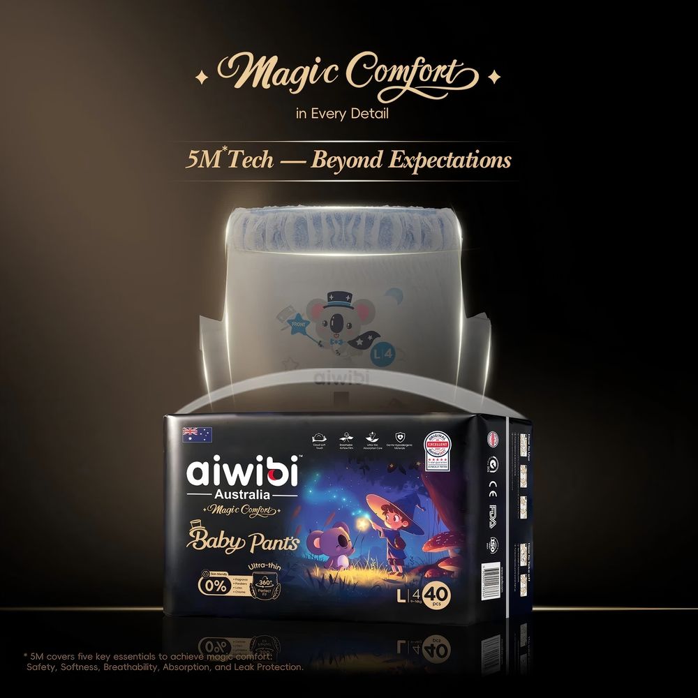 Aiwibi - Magic Comfort Baby Pants - Size 6 XXL - 15-21 Kg - Pack Of 3 - 108 Pcs