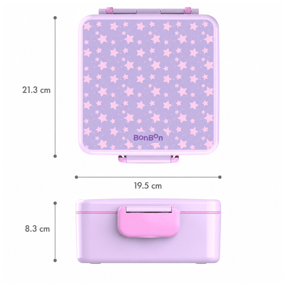 Bonbon - 3/4-Compartment Lunch Box With Insulated Food Jar - Star