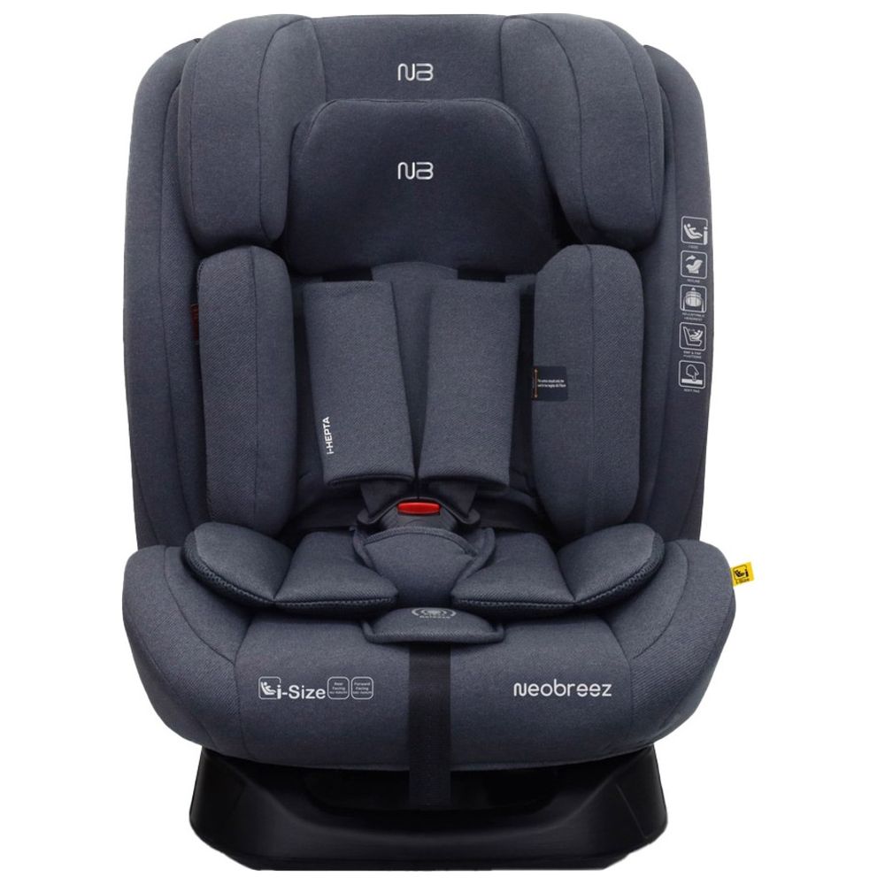 Neobreez - i-Hepta i-Size All-In-1 Convertible Car Seat 0-12Yrs - Grey