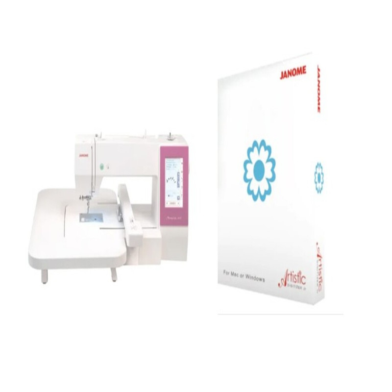 Janome MC450E Embroidery Machine With Janome Artistic Digitizer Junior Software
