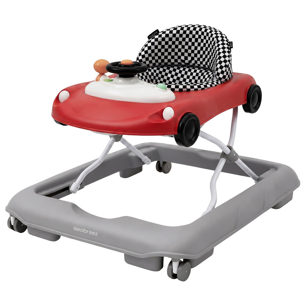 Neobreez - Navix 3-in-1 Baby Walker With Music & Lights - Red/Grey