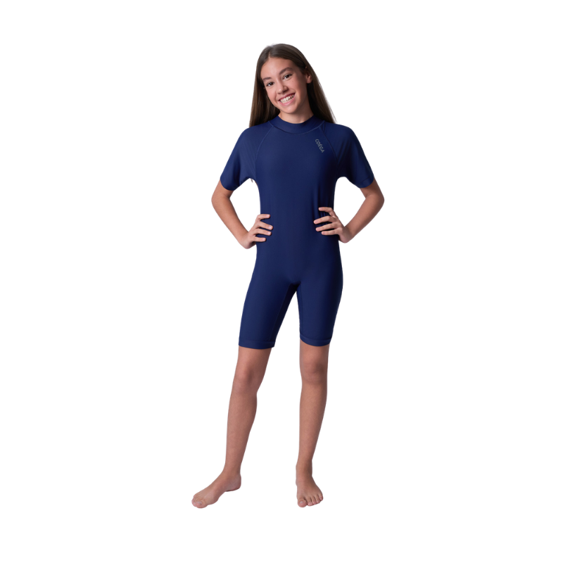 COEGA Sunwear - Unisex Youth One Piece Swimsuit With Back Zipper - Navy