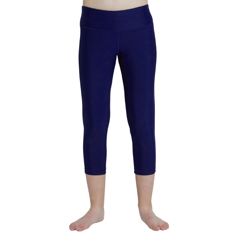 COEGA Sunwear - Girls Youth 3/4 Length Swim Tights - Navy