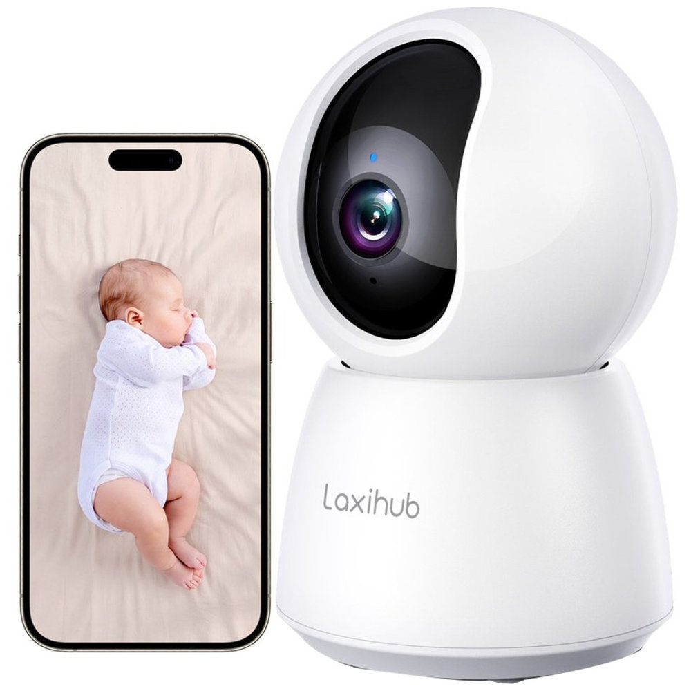 Laxihub - 5MP Wi-Fi Indoor Camera With Motion Detection - White