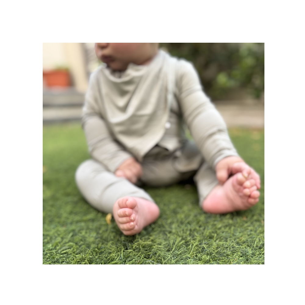 Birdie Magnetic Baby Grow Bamboo Sleepsuit - Sage