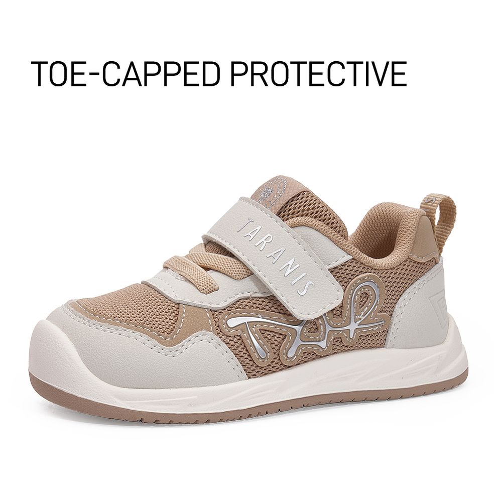 Taranis Kids Fabric & Rubber Sneakers - White/Apricot