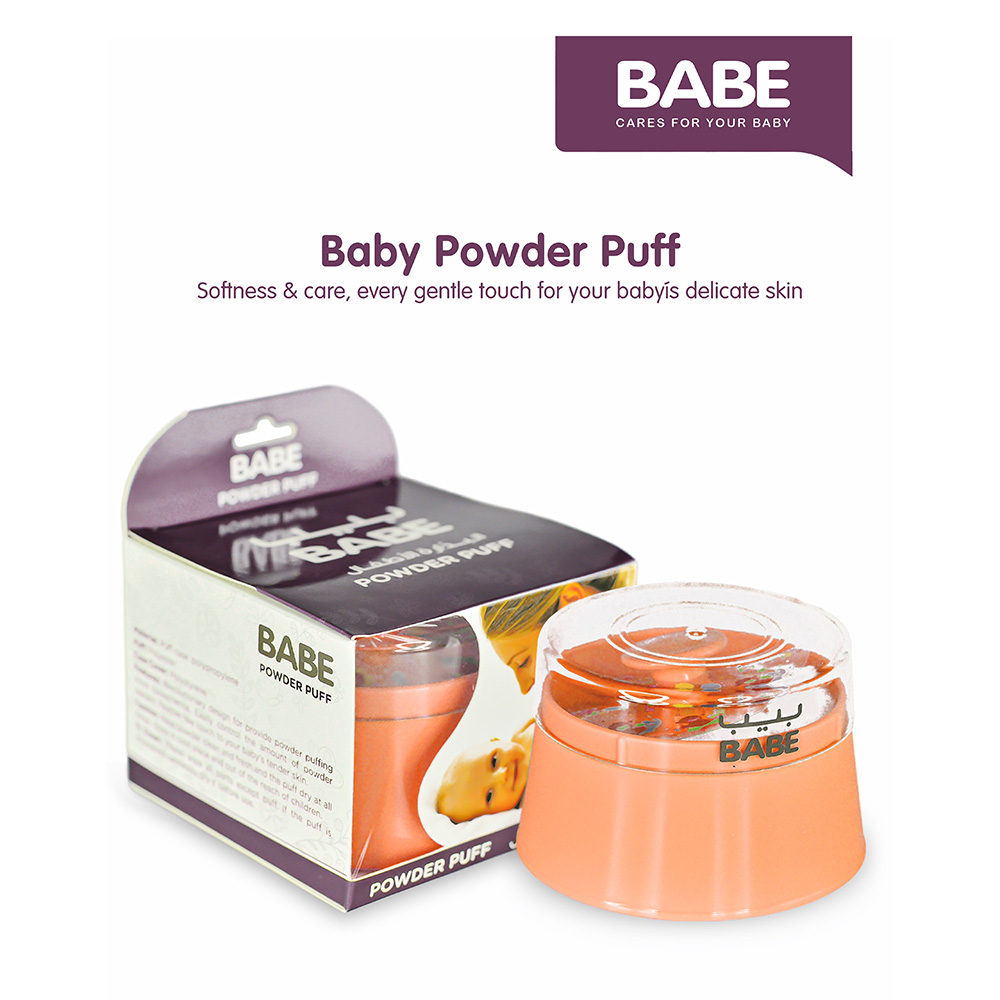 Babe - Baby Powder Puff with Storage Container