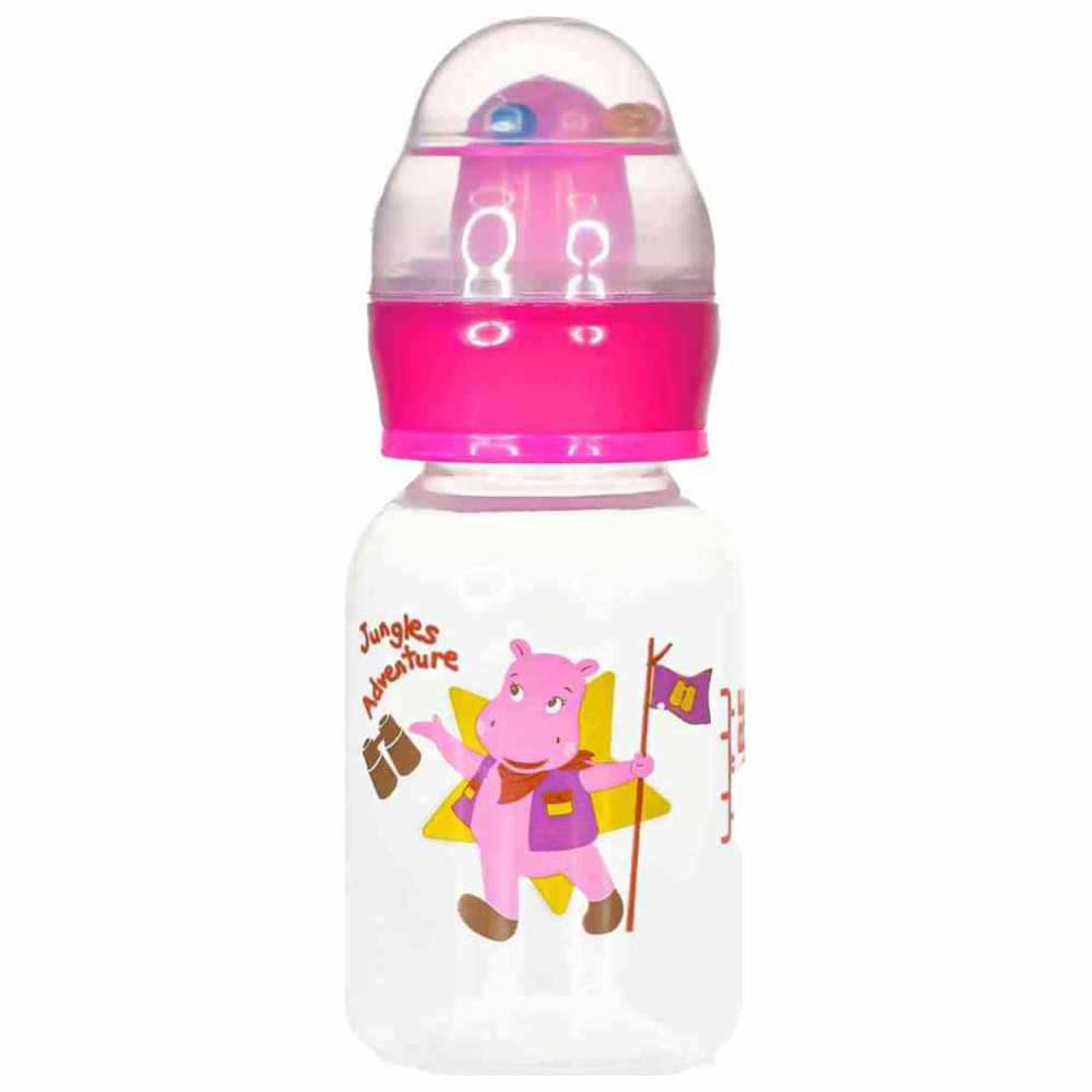 Babe - Baby Feeding Bottle - Pink - 125 ml