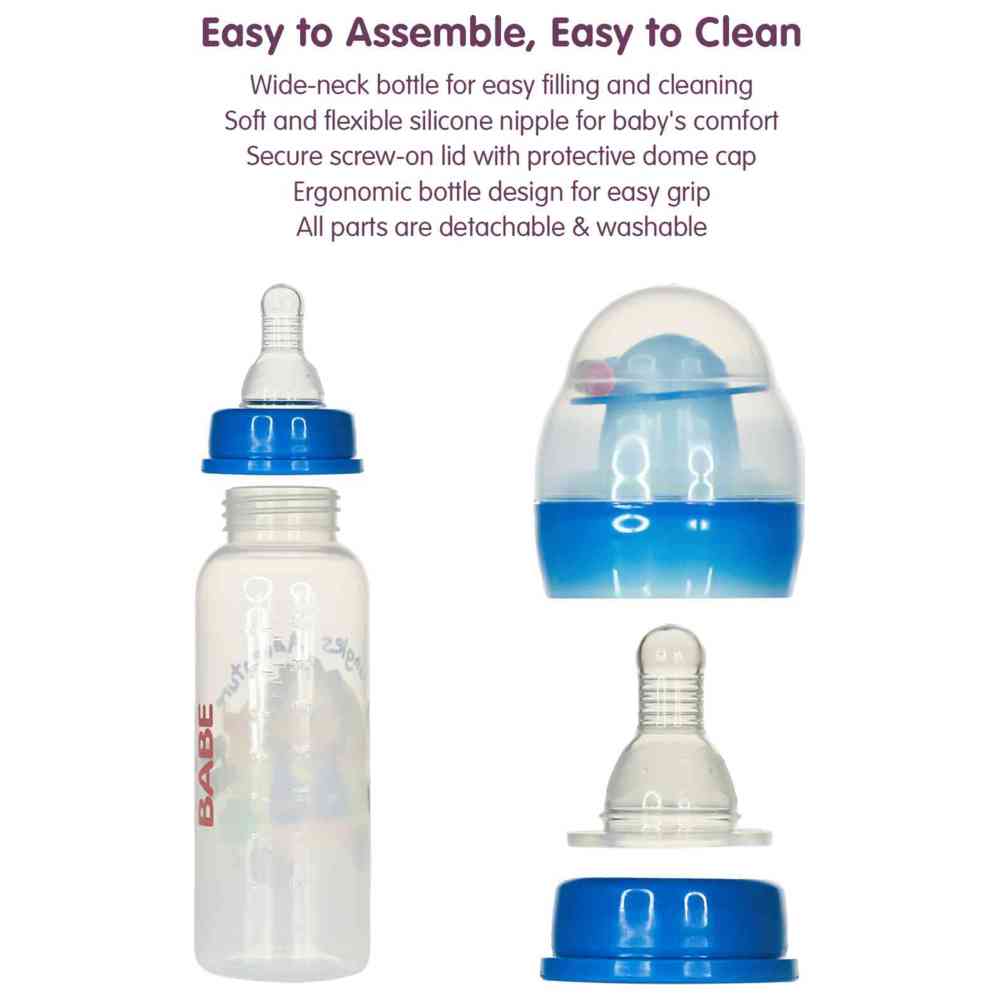 Babe - Baby Feeding Bottle - Jungle Theme - 250 ml