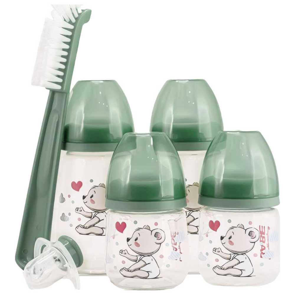 Babe - Newborn Starter Set - Green/Clear - 6 Pcs
