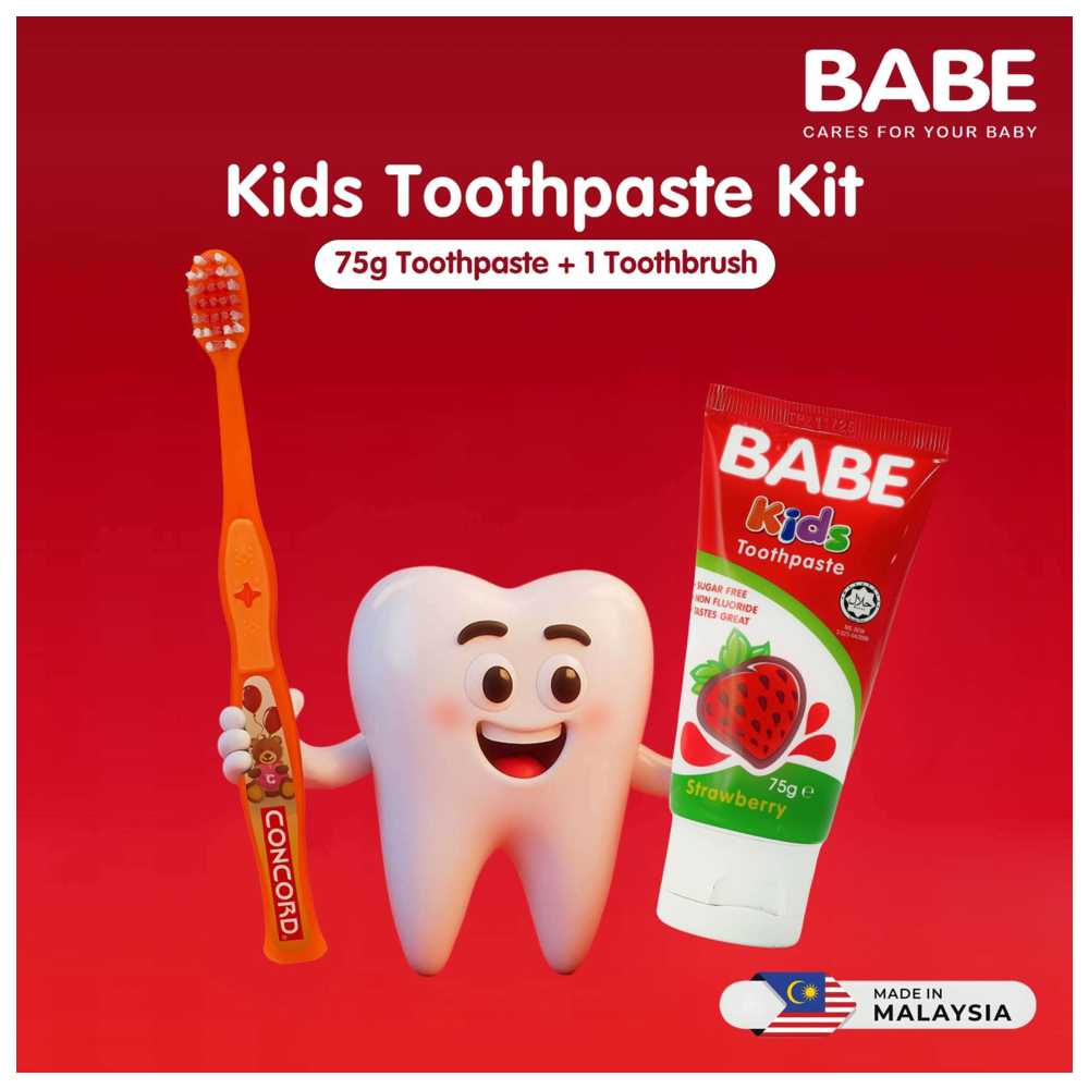 Babe - Kids Tooth Paste With Brush - 75 gm