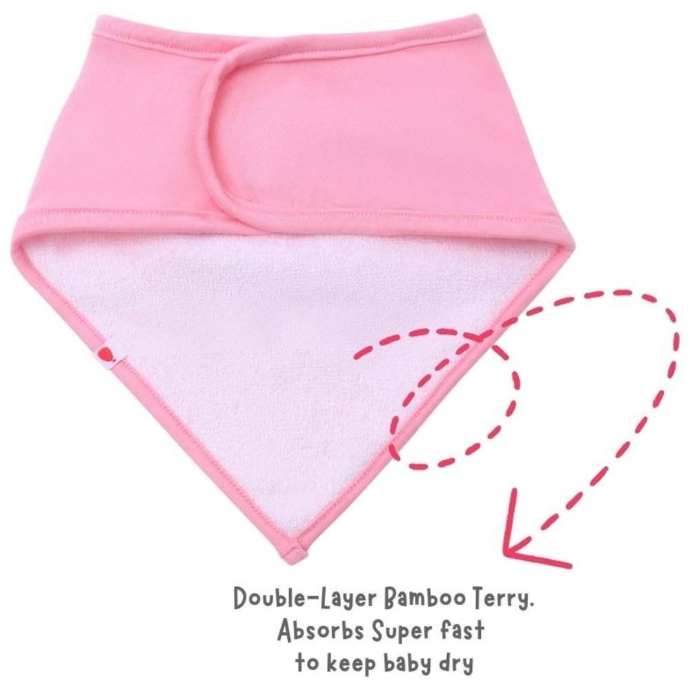 Atlas & Maya Organic Bamboo Magnetic Bandana Bibs Gingham/Pink 2 Pcs - Blush