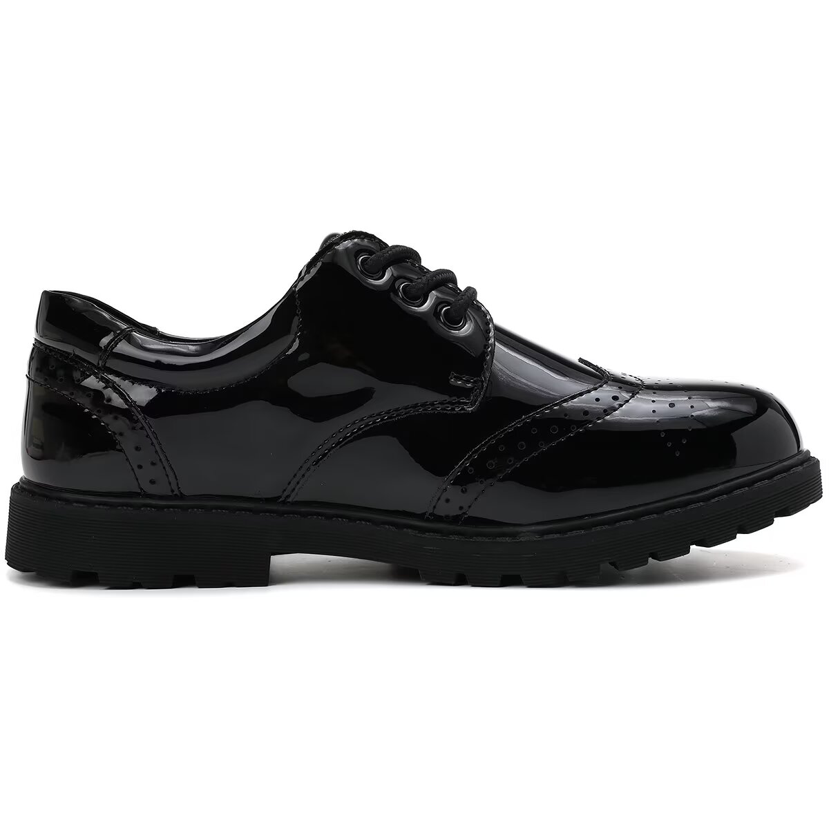 Skyview - Boys Oxford Lace‑Up Shiny Shoes - Black