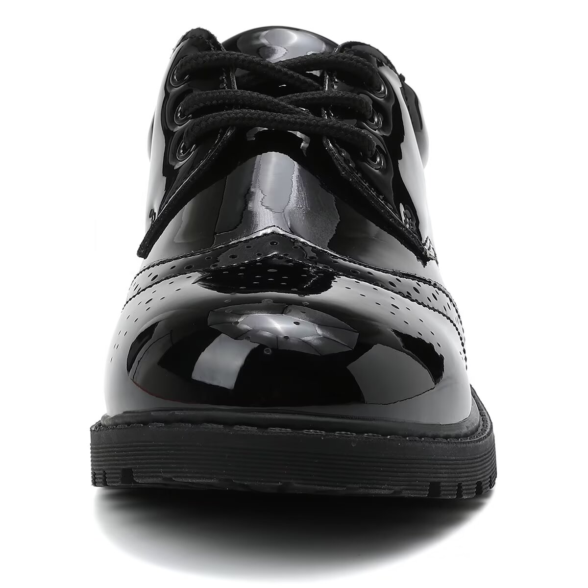 Skyview - Boys Oxford Lace‑Up Shiny Shoes - Black