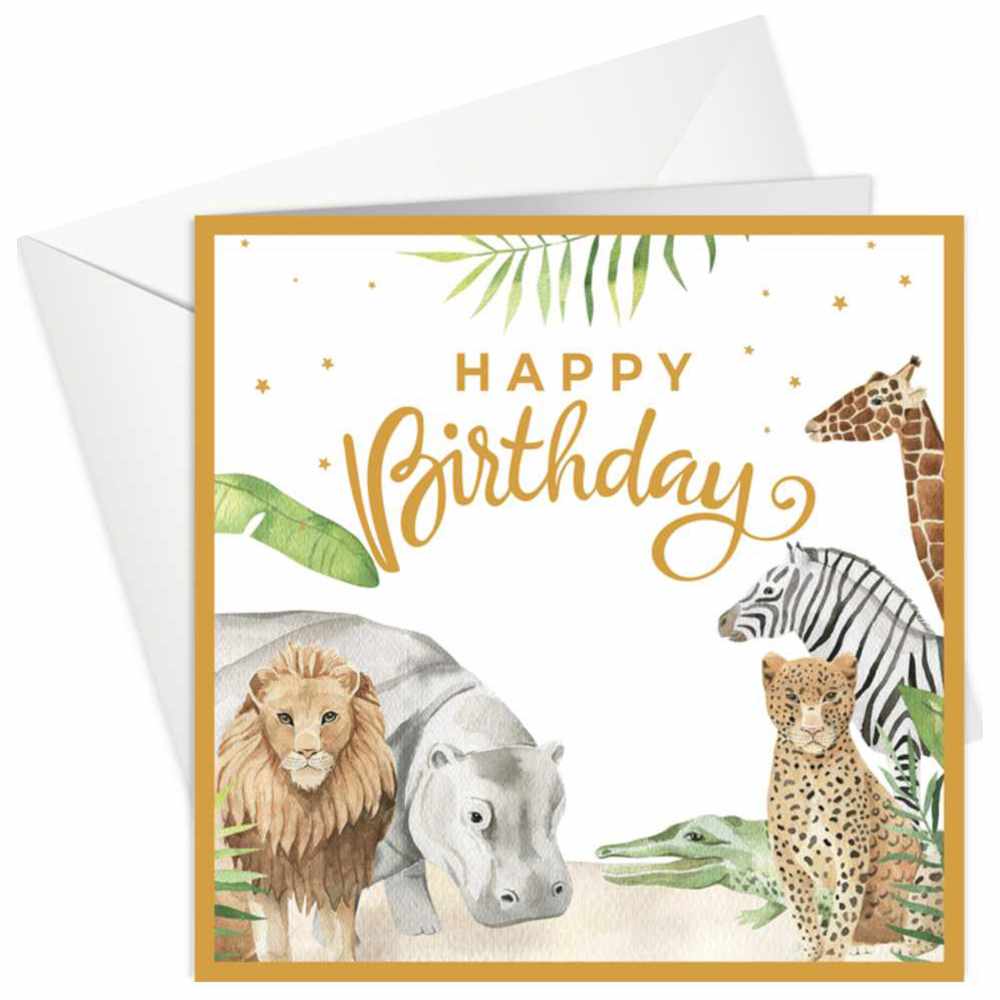 Share The Love - Kid's Animals Happy Birthday Greeting Card