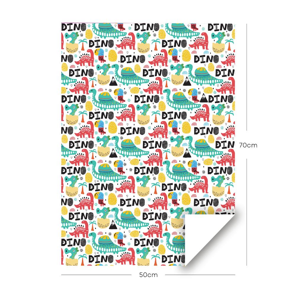 Share The Love - Gift Wrapping Paper Pack - Dino White