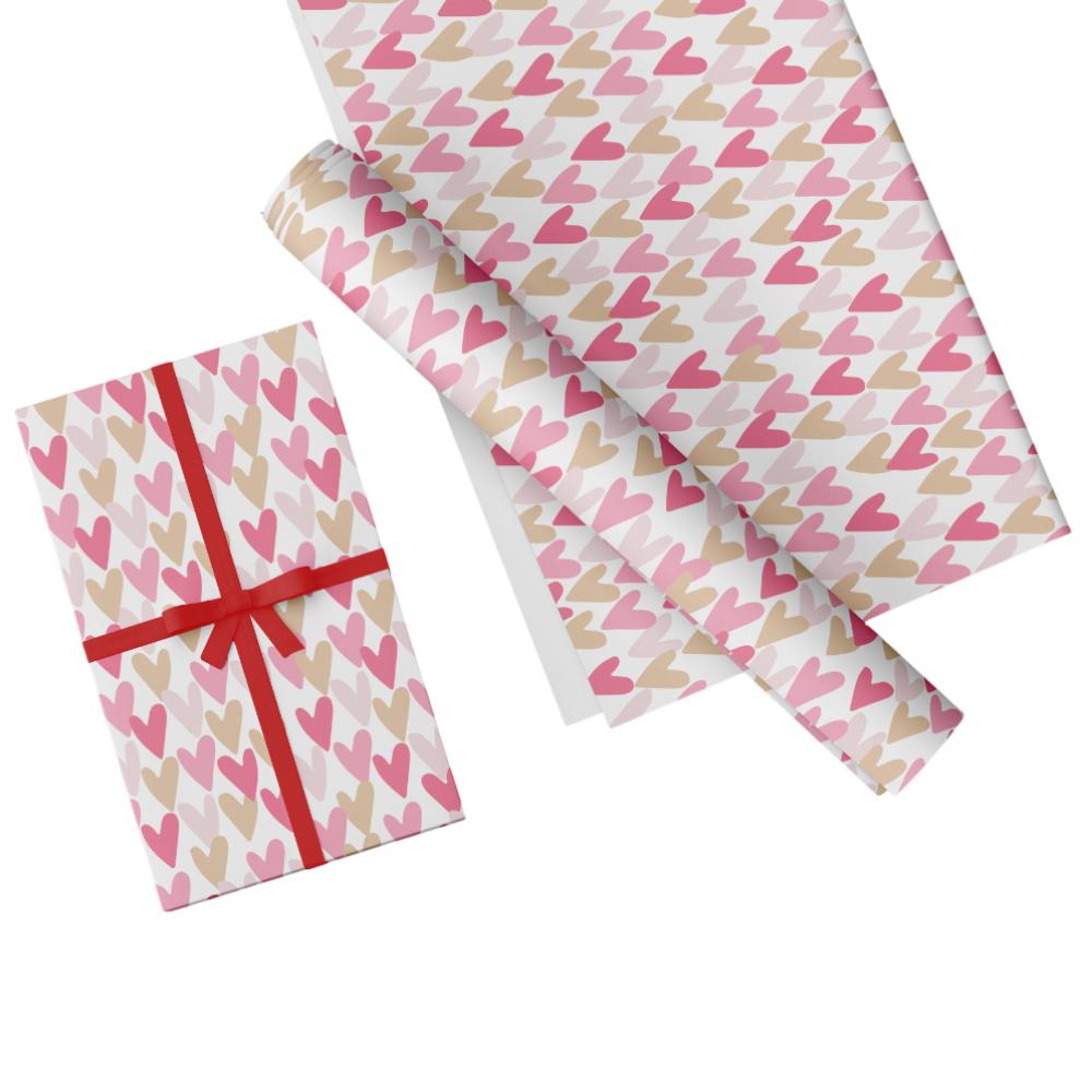 Share The Love - Gift Wrapping Paper Pack - Hearts - 042
